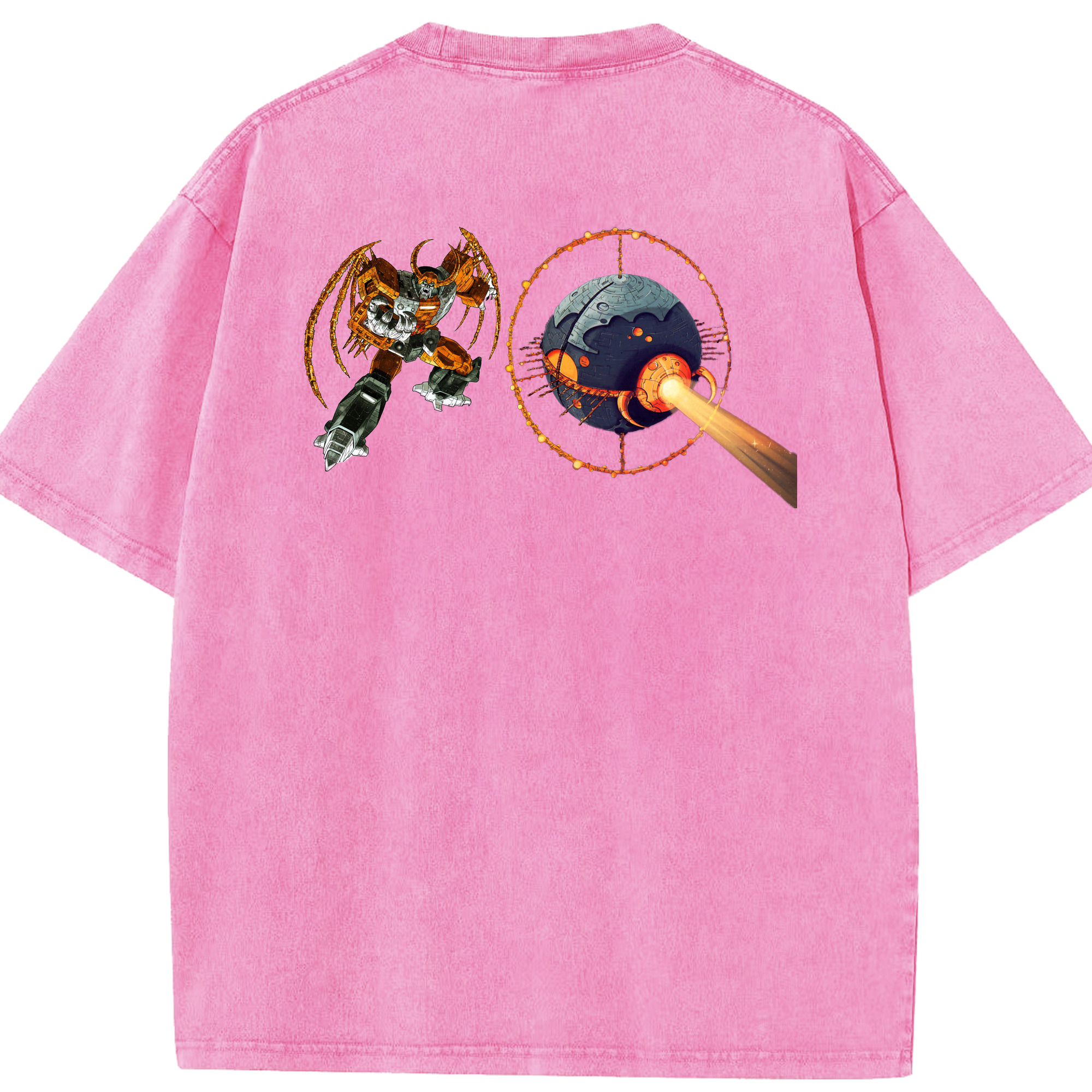 （画像用）  綿100% ヴィンテージ風 半袖Tシャツ（背面プリント）